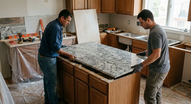 Island Countertop Installation