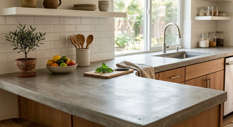 Concrete Counter Installation in Napa, CA